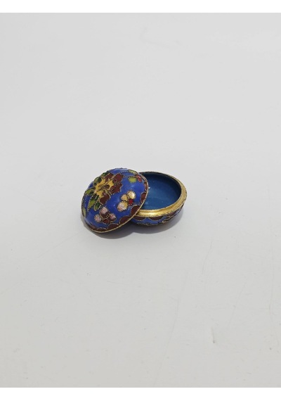 Antika Cloisonne Minyatür Kutu 3,8x2,5cm 068