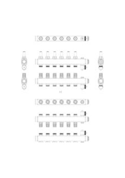 Danfoss 6'lı Paslanmaz Çelik Debimetreli Kollektör Seti - 088u0756