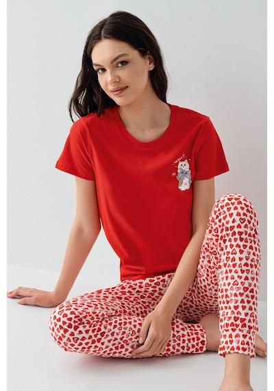 Arnetta Kadın Kırmızı Pijama Takım Ar3581-s-v1 Kırmızı
