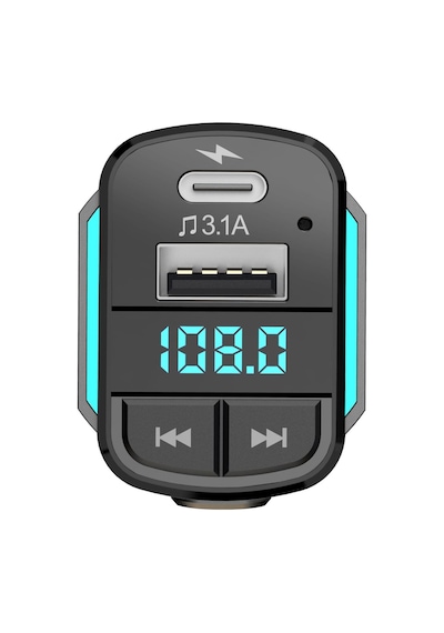 Hytech Hy-xcb50 Usb 5v 3.1a Led Ekran Usb Siyah 3 İn 1 Şarj Kablolu Bluetooth Fm Transmitter