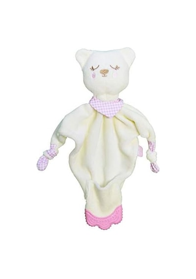 Diş Kaşıyıcılı Uyku Arkadaşım Pembe Açık Bej