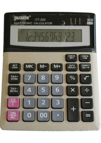 Puzzle 12 Hane Hesap Makinesi Ct-222s Siyah