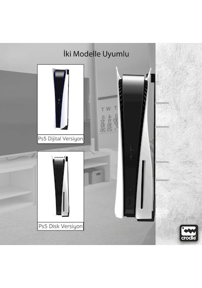 Ps5 İçin Duvar Standı Ve Masa Altı Montaj Standı Yerden Tasarruf  Rahat Hava Akışı