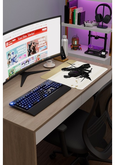Ghost Of Tsushima Kaymaz Dikişli Kauçuk Oyuncu Mousepad V1 - 48x40 Xl Gaming Mouse Pad Fare Altlığı