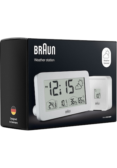 Braun Bc13wp Beyaz Dijital Hava Durumu Alarmlı Masa Saati Brn.bc13wp