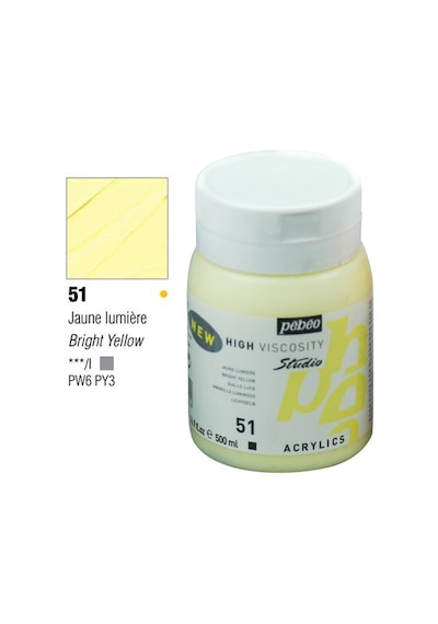 Pebeo Studio Akrilik Boya 500Ml No 51 Bright Yellow