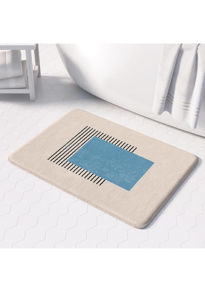 Banyo Paspası, 2li Set Banyo Halısı Kaymaz Taban, Makinede Yıkanabilir Çok Renkli