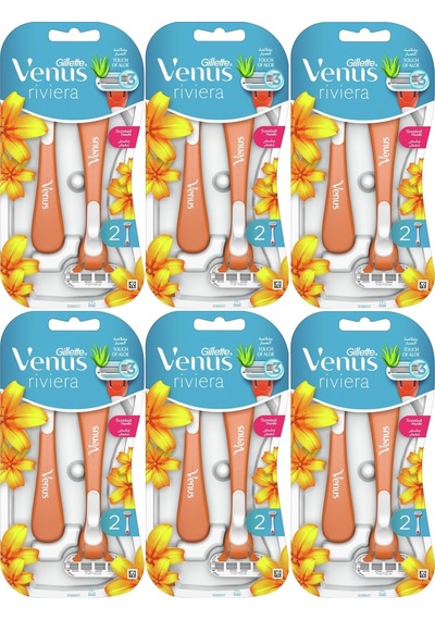 Gillette Venus Riviera Kullan At Kadın Tıraş Bıçağı 6 x 2'li