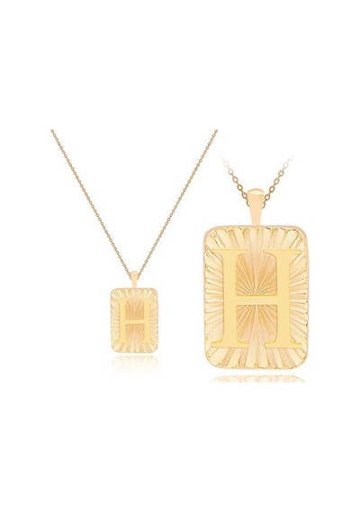 Diamond Line-Gülaylar - Sarı Altın 14 Ayar Harf Kolye N11.25185