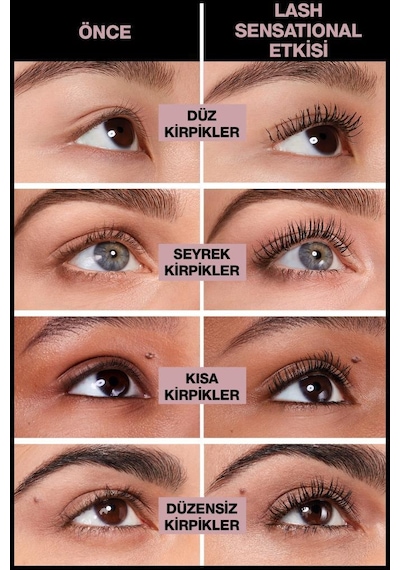 Maybelline New York Lash Sensational Yelpaze Etkili Maskara Ekstra Siyah + Garnier Micellar Makyaj Temizleme Suyu 100 ML