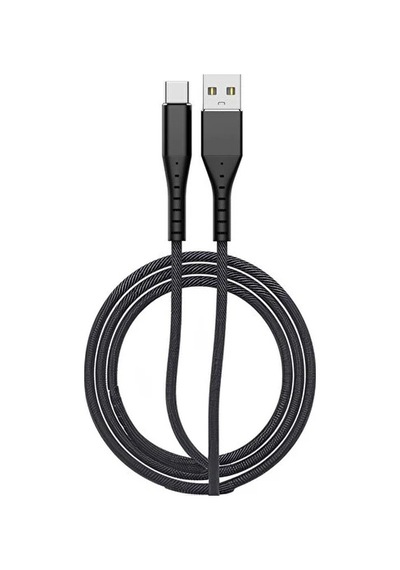 Lebron Şarj Kablosu Usb Type-c 3.0a Data Kablo Ap210 Siyah Hasır Örgü