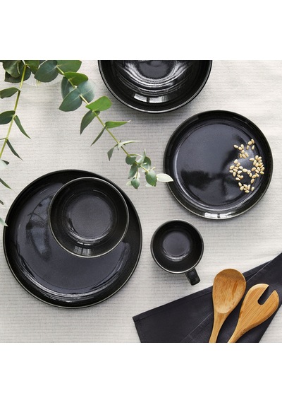 Ikea Gladelig Yemek Takımı 24 Parça Koyu Gri