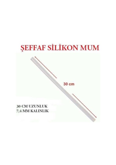 Mum Silikon İnce 7 MMx30 CM Sıcak Mum Silikon Çubuk Uç 1 KG 80 A N11.184