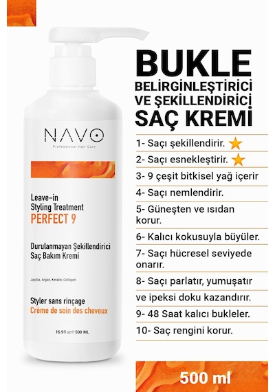 Bukle Belirginleştirici Durulanmayan Saç Kremi - Kıvırcık Saçlar İçin - Sülfatsız - 500ml