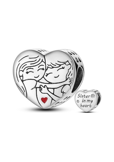 Fubena Canım Kardeşim Kalp Charm