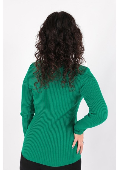 Fashion Friends 23k0289k1 Kadın V Yaka Kazak 23K0289K1-R1938 Yeşil