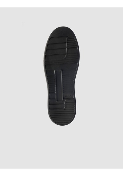 Cabani Erkek Triko Detaylı Günlük Siyah Sneaker Ayakkabı Siyah
