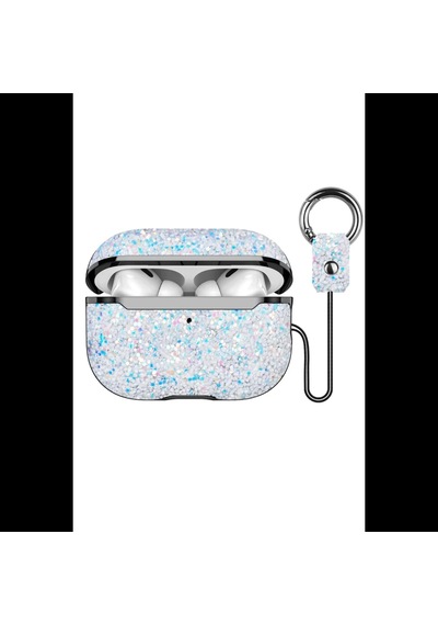 Onegif Apple Uyumlu AirPods 2 2.nesil Bright Simli AirPods Kapak - Gümüş