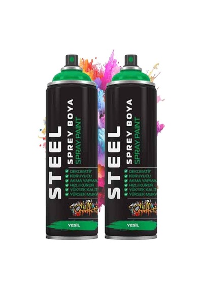 Yeşil Sprey 200 Ml 2 Adet Hızlı Kuruyan Profesyonel Plastik Demir Metal Cam Porselen Duvar Renkli Sku: Zeusstkb4e780fa76 0