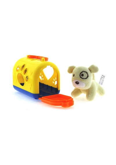 Taşıma Çantalı Peluş Sarı Yavru Köpek