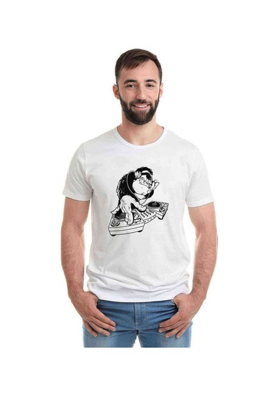 Arctic Monkey Baskılı Beyaz Erkek Tshirt