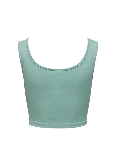 Only Kadın Kısa Cropped Top Yeşil - 15240303