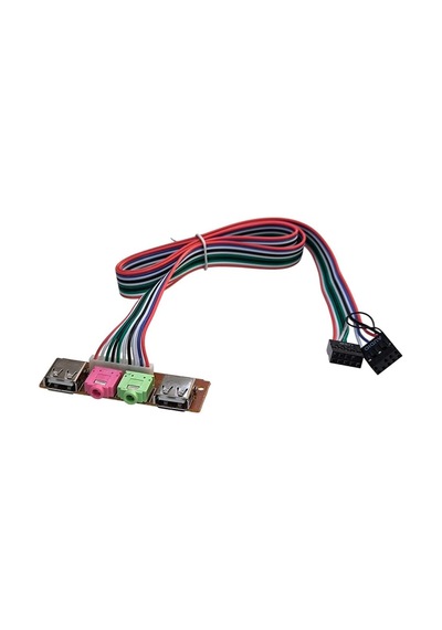 Bilgisayar Kasası Ön Panel İçin Usb 2.0 Kulaklık Mikrofon Uzatıcı Kablo 65cm