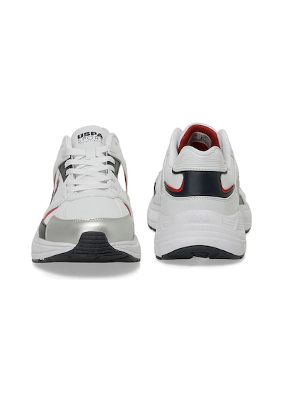 U.S. Polo Assn. Felix 4Pr Erkek Beyaz-Lacivert-Kırmızı Sneaker Ayakkabı-Beyaz