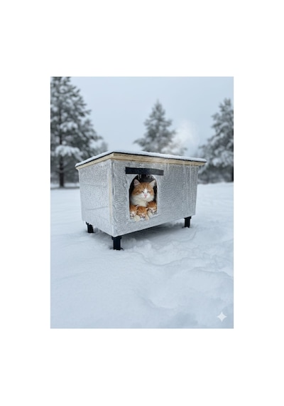Kedi Evi Kedi Yuvası Kedi Barınağı 1 Kedilik Isı Ve Su Yalıtımlı İç Ve Dış Mekan