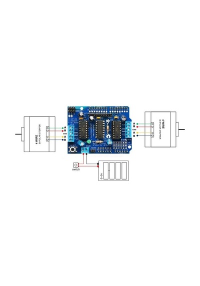 L293D Motor Shield-36V - 4 Dc Motor Sürücü - 2 Step Motor Sürücü