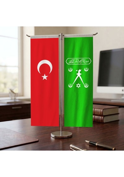 Barbaros Hayreddin Paşa Ve Türk Bayrağı Kırlangıç T Tipi Masa Bayrak Takımı Diğer