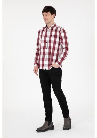 U.s. Polo Assn. Erkek Bordo Gömlek Desenli 50296595-vr014 Bordo