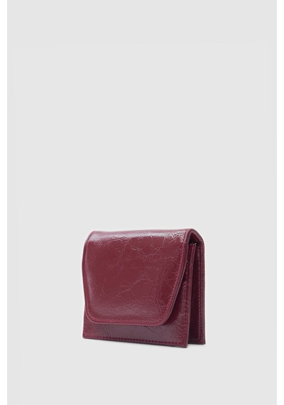 Shule Bags Leya Ayna Ve Ruj Cepli Kadın Cüzdan Bordo