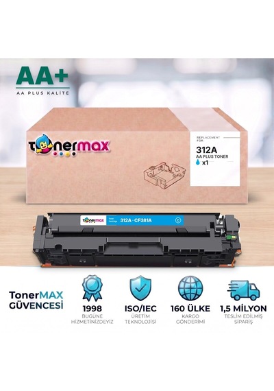 Hp 312a Cf381a Mavi Uyumlu Toner Aa Plus / Color Laserjet Pro Mfp M476dn / M476dw / M476nw