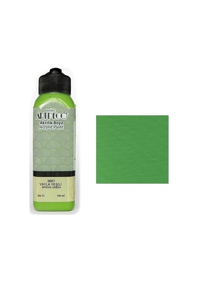 Artdeco Akrilik Boya 140 Ml Yayla Yeşili Y-070r-3667 Çok Renkli
