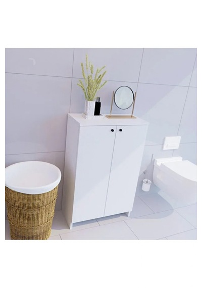 Banyo Düzenleyici Mutfak Rafı Banyo Dolabı Çok Amaçlı Dolap 5 Katlı Mutfak Düzenleyici Banyo Beyaz