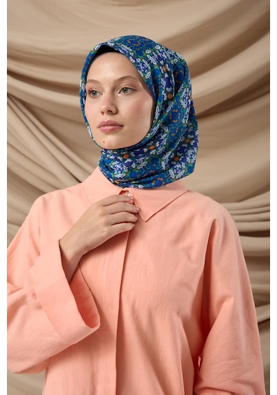 Silk Home Soft Eşarp 73093-05 Mavi, Yeşil, Turuncu, Beyaz