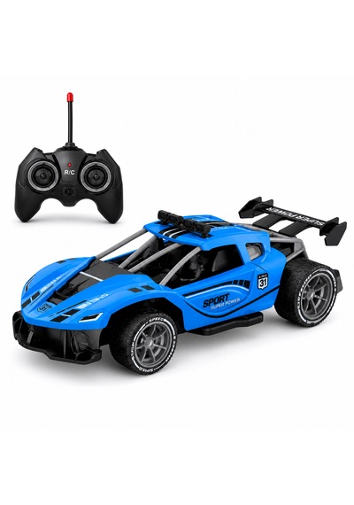 1:18 Racing Uzaktan Kumandalı Şarjlı Spor Araba - Mavi
