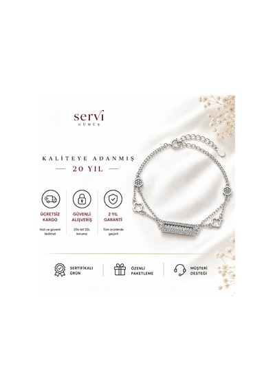 Servi 925 Ayar Gümüş Lumineux Bileklik-6