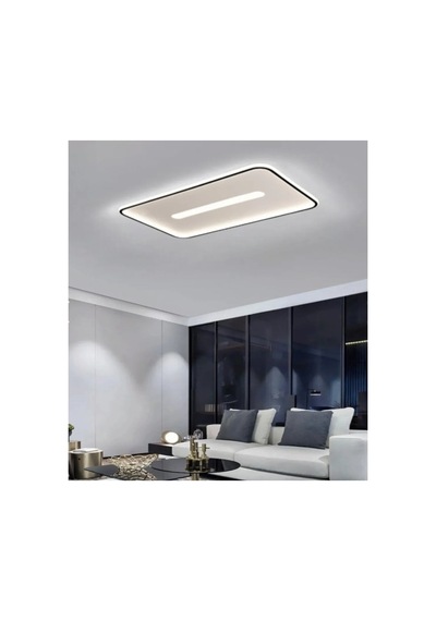 Siyah 60x90cm Dikdörtgen 6500k Soğuk Beyaz Led Tavan Lambası