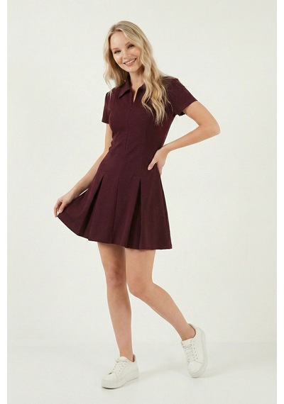 Lela Bayan Elbise 5866659 Bordo Bordo