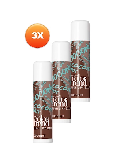 Avon Color Trend Lush Dudak Balmı Coconut 3'lü