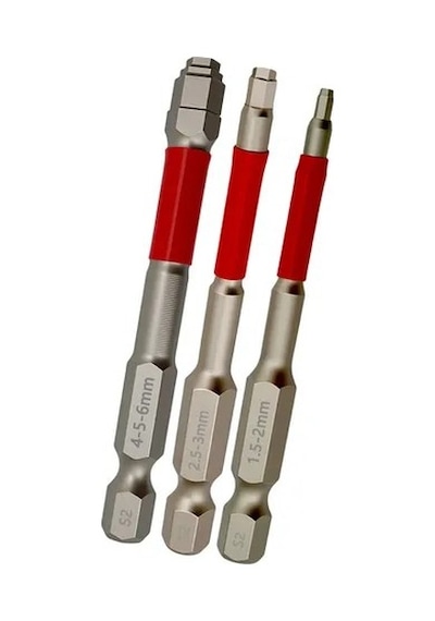 3'lü Set S3 Titanyum Kaplama Altıgen Alyan Tornavida Ucu 1,5-6 Mm Güçlü Mıknatıslı 65 Mm Matkap Ucu 6 Gen Gömme Somun An