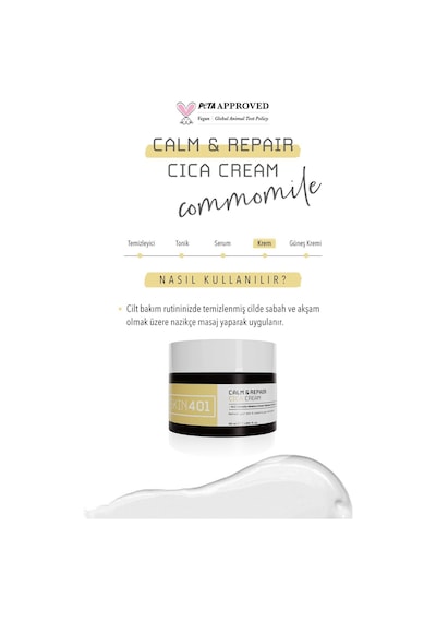 Skin401 Sakinleştirici Ve Bariyer Onarıcı Centella Krem 50ml