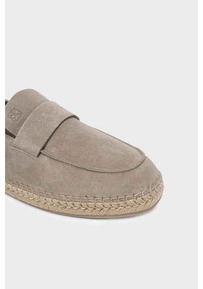 Süet Logo Detaylı Espadril Hm0hm02072pbo Erkek Espadril Hm0hm02072 Pbo Vizon