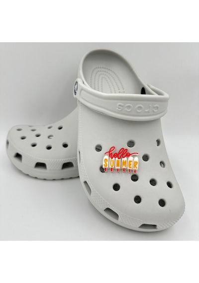 Crocs Terlik Süsü Ve Aksesuarı , Çanta Süsü Jibbitz 3d Hello Summer 05 Logo Aksesuar Beyaz-hardal-kırmızı-şeffaf Crocs Terlik Süsü Ve Aksesuarı , Çanta Süsü Jibbitz 3d Hello Summer 05 Logo Aksesuar Beyaz-hardal-kırmızı-şeffaf