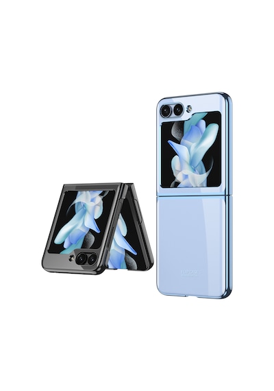 Samsung Uyumlu Galaxy Z Flip 5 Kılıf Zore Kıpta Lensli Kapak Mor