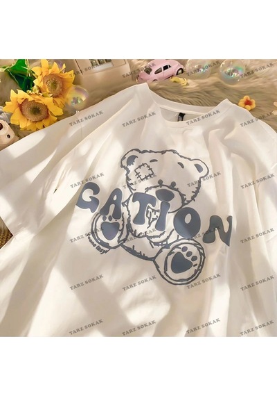Adrift Y2k Unisex Harajuka Anime Retro Kawai Kuromi T-shirt Kod Rertr Startmore 6665 Beyaz