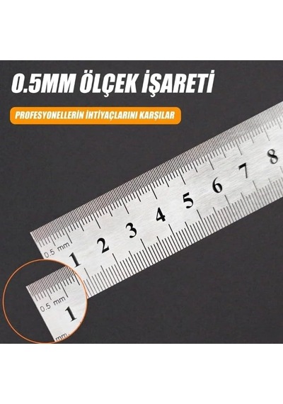 Çelik Cetvel 20 Cm