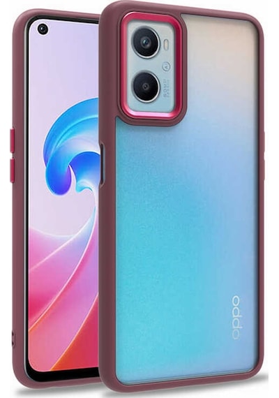 Oppo A96 4G Kılıf Kamera Nikelaj Kenar Renkli Kapak
